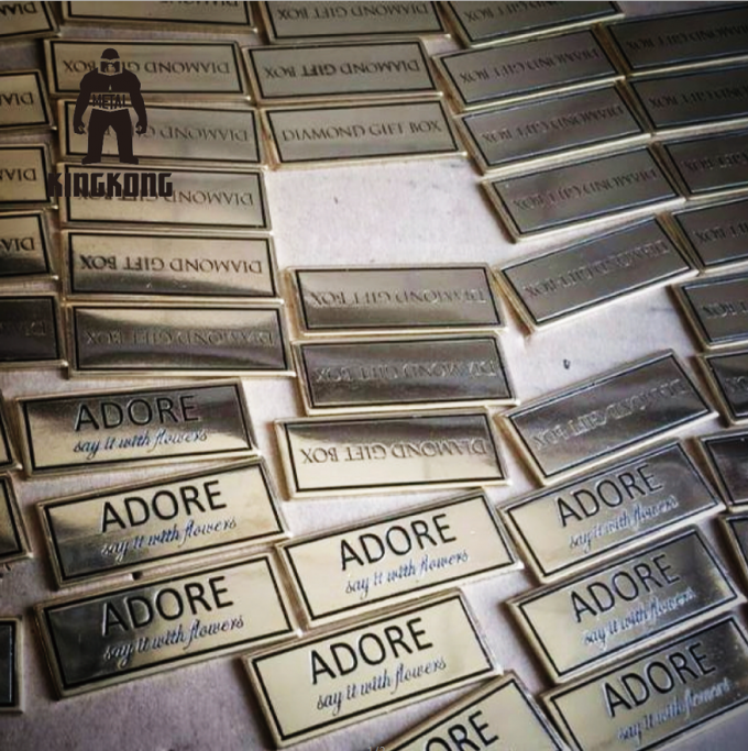 Industry Nameplate Hole Self Adhesive Sticker Metal Name Plates