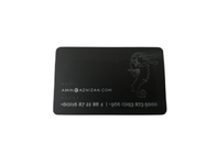 Loyalty Membership Matte Black Metal Business Cards 1mm Custom Printing Name