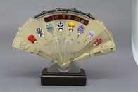 Customised Metal Gold Silver Metal Folding Hand Fan  Prize Chinese Traditonal Souvenir Support
