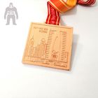 Round Square Rose Metal Gold Medal Prize Gold Medal For Team Competetion Running Match
