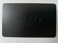 Black Metal Business Cards With Glossy UV Printing Writing Signature Panel