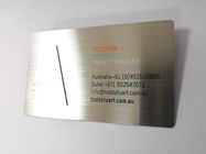 CR80 Stainless Steel Metal Business Cards Gold Silver Matte Black Brush