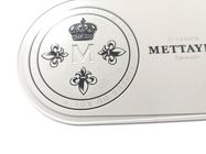 Silk Print 0.3mm White Metal Business Cards Stainless Steel