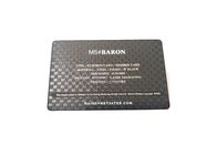 Carbon Fibre OEM 85x54mm Metal Plain Black Business Cards