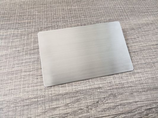 85x54mm Silver Brushed Ntag216 Nfc Metal Card 2cm Reading Distance