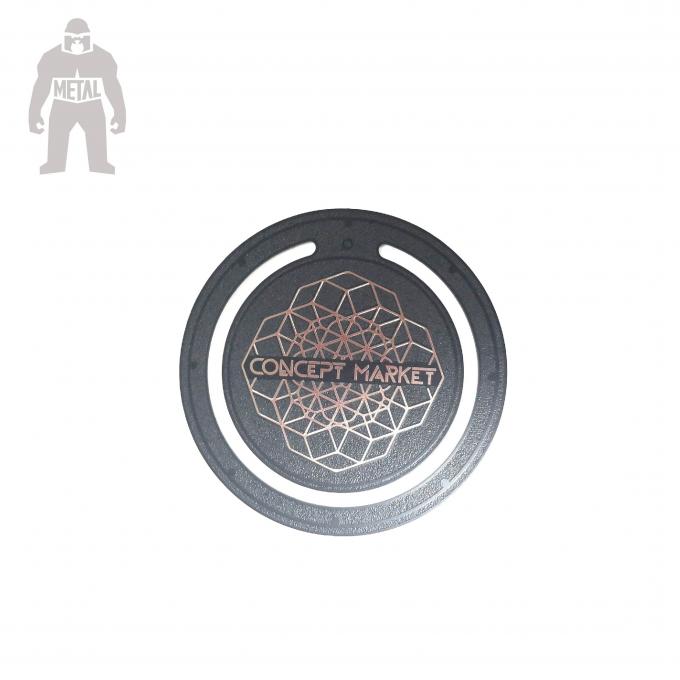 Gold / Silver Metal Placemats And Coasters With Laser Logo Aluminum