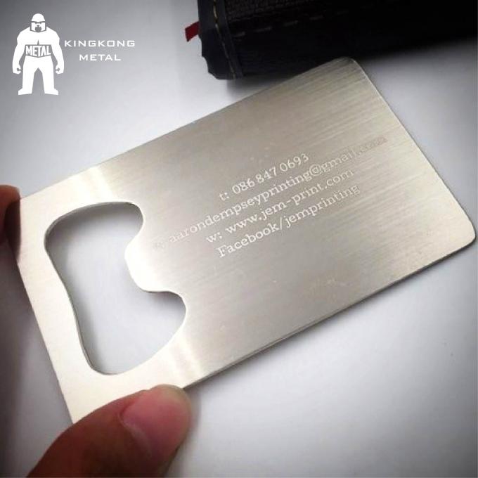 Beer Bottle Opener Business Card With Custom Logo / Wallet Metal Credit
