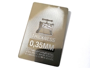 Custom Metal Business Cards Laser Cut Engraved Golden Silver Brushed