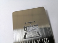 Custom Metal Business Cards Laser Cut Engraved Golden Silver Brushed