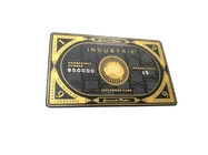 Brass Gold Metal Membership Card Laser Engrave Matt Black 0.8mm Thickness