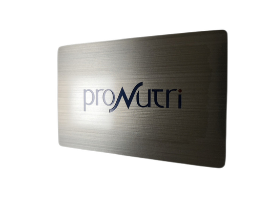 Brushed Etch Silk Screen 0.5mm Metal Business Cards Double Sided