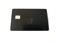 PVD Black Matte Finish Social Media NFC Business Card With Ntag215 Chip