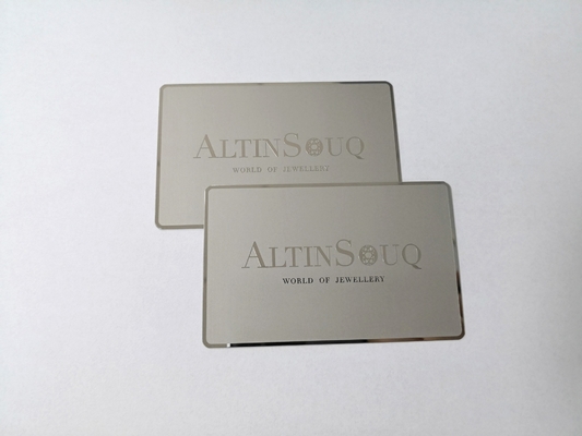 Customized Logo Engraved Metal Business Cards Personalized Mirror Surface