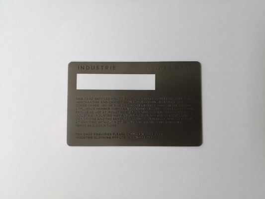 Custom Classic Silver Metal Membership Card Laser Name Number