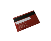 Steel Red Brushed Credit Card With Hico Magnetic Stripe Signature