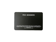 Matte Black Metal Membership Card Silkscreen Print White Logo