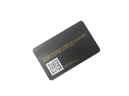 Laser Engrave Matt Black Metal Business Cards Magnetic Stripe Supermarket Vip QR Code Credit Card