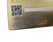 0.8mm Membership VIP Card QR Code Signature Panel Metal Gold Frosted