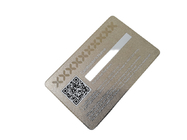 QR Code Signature Panel Membership VIP Card Metal Silver Frosted