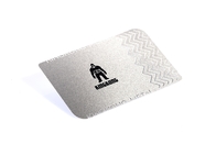 KingKong Silver Metal Card Cut Thru Plate Etching Logo Original Steel Finish