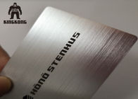 Brushed  Silver Laser Etched Business Cards  Anodized Aviation   85 x 54mm