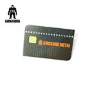 CR80  Grid Finished Metal Membership Card , Square Brushed Metal Business Cards