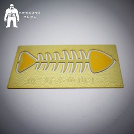 Blank Customized Shiny Gold Metal Business Card Hollow Out Etch Logo