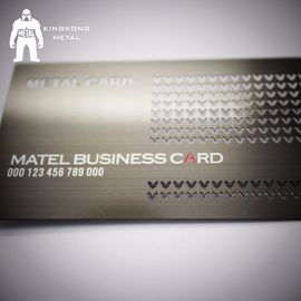 Retro Rifle Color Plated Metal Business Card With Brushed Finshed