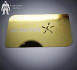 Metal Gold Brushed Printing Mirror Business Card With Laser Engraving Logo