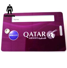 Personalized	PVC Business Cards Offset Printing , Travel Luggage Name Tag Airlines supply