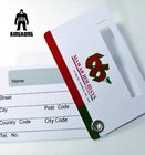 Personalized	PVC Business Cards Offset Printing , Travel Luggage Name Tag Airlines supply