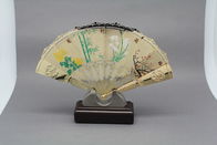 Traditional Personal  Metal Folding Fan , Handmade Panda Bamboo  Metal Chinese Fan