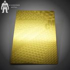 Waterproof  Gold Metal Business Cards  ,  Bronze Plating Metallic Gold Card Different Shading