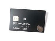 Luxury IC Chip 4442 Metal Business Credit Cards Brush Finished Size 85*54*0.6mm