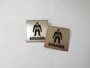 Industry Nameplate Hole Self Adhesive Sticker Metal Name Plates Customized Size