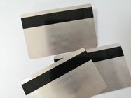 Silver Brushed Material PVC Member Card With HiCo Magnetic Stripe 85.6*54mm