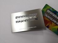 Color Printed Stainless Steel Metal ID Card With Laser Cut Logo 85x54x0.5mm