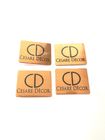 Custom Size Copper Brushed Brand Label Tags Metal Plaque Adhesive Plate Engraved
