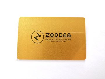 Eco Custom Printed PVC Cards With Silkscreen Gold Metallic Finish Serial Number Signature