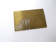 Ancient Brass Material Metal Business Cards With Engraved Picture / Ccustom Metal Membership Cards