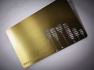 Ancient Brass Material Metal Business Cards With Engraved Picture / Ccustom Metal Membership Cards