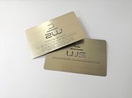 SS Silver Brushed Metal Business Cards Hollow Out Logo 85x54x0.3mm