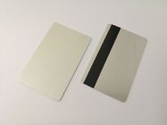 Luxury Silver Glossy Blank PVC Cards With Black Hico Loco Magnetic Stripe