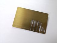 Customized Brass Gold Metal Business Member Card With Etch Laser Logo 85x54mm