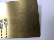 Customized Brass Gold Metal Business Member Card With Etch Laser Logo 85x54mm
