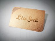 Plated Rose Gold Metal Membership Card With Custom Company Logo / Metal Business Cards