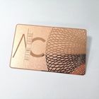 Plated Rose Gold Metal Membership Card With Custom Company Logo / Metal Business Cards