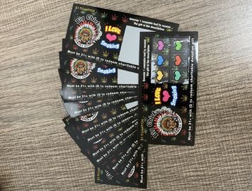 Customized Printing PVC Paper Scratch Card For Prize / Lucky Draw / Raffle