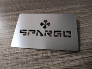 304 Stainless Steel Metal Business Cards With Cut Thru Logo Text