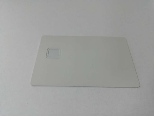 Laser Engraved Matte White 0.8mm Metal Business Cards